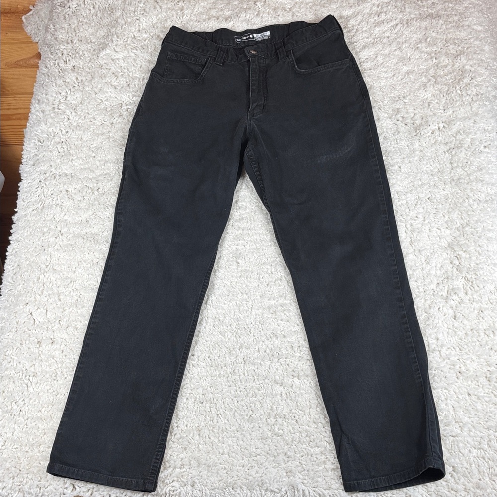 Carhartt 102517 32x30 Rugged Flex Relaxed Fit Canvas 5-Pocket Work Pants Black